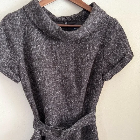 Banana Republic Brown Tweed Belted Sheath Dress Size 10 - Picture 5 of 10